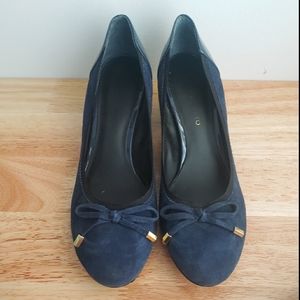 Franco Sarto block heel suede shoes 9